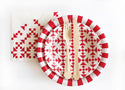 Red Patterned Napkins 