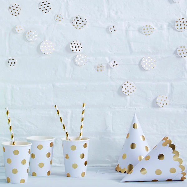 Gold Polka Dot Plate 