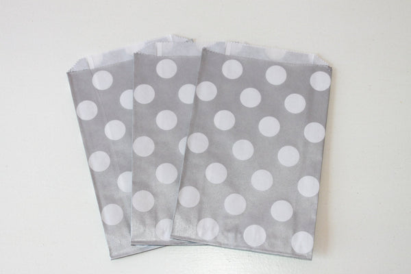 Silver Polka Dot Dinner Plates 