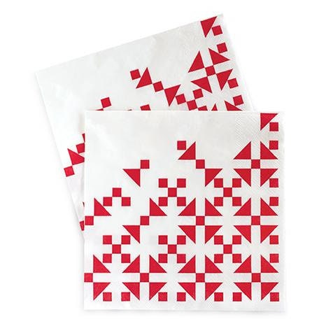 Red Patterned Napkins 