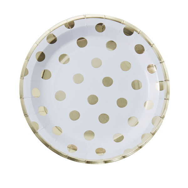 Gold Polka Dot Plate 