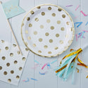 Gold Polka Dot Plate 