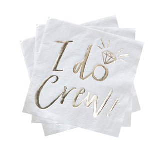 I Do Crew Napkins / I Do Luncheon Napkins / Bachelorette Party Napkins / I Do / Wedding Napkins / Bridal Shower Napkins