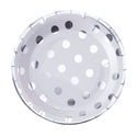 Silver Polka Dot Dinner Plates 