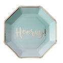 Mint Hooray Paper Plates 