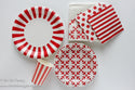 Red Striped Dinner Plates 