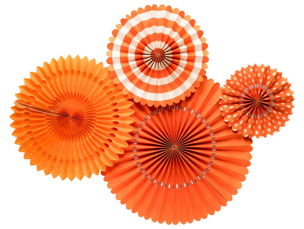 Orange Party Fan Set 