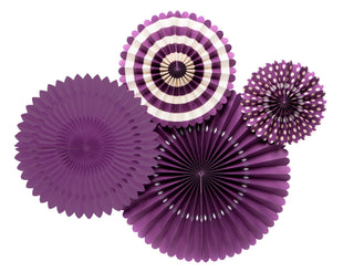 Purple Party Fan Set 