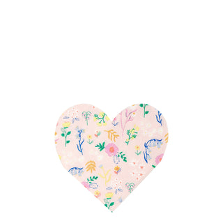 Small Floral Heart Napkins