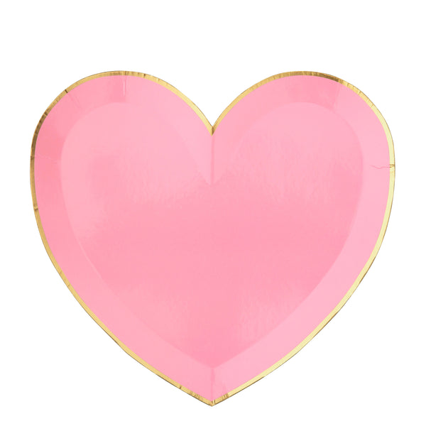 Large Pastel Rainbow Heart Plates