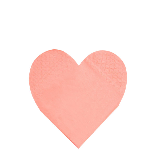 Large Pastel Heart Shaped Napkins