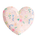 Large Floral Heart Plates