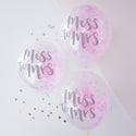 Miss To Mrs Balloons / Miss To Mrs Bridal Shower Balloon / Pink Confetti Balloon / Bachelorette Party Balloons / Hen Party Balloons