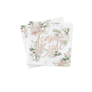 Team Bride Floral Napkins 