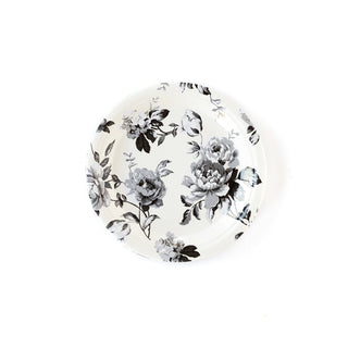 Black Floral Party Plates / Black Floral Small Plates / Floral Plates / Bridal Shower Plates / Farmhouse Floral Plates / Mad About Plaid