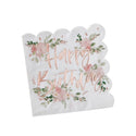 Happy Birthday Floral Napkins 