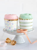 Mint and Gold Striped Napkins 