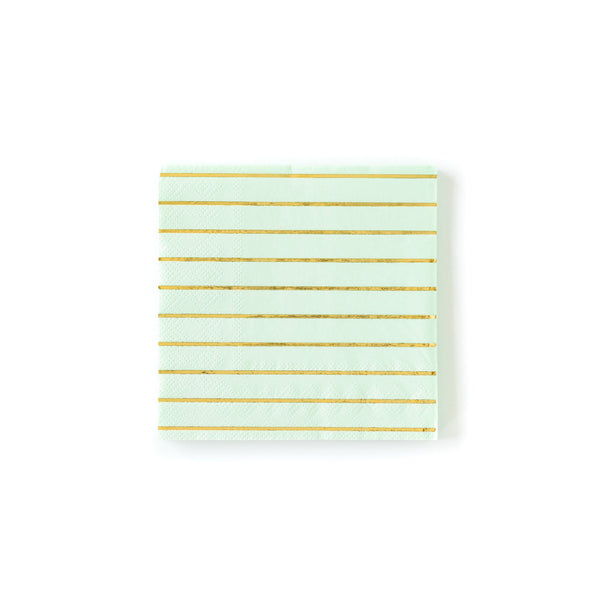 Mint and Gold Polka Dot Plates 