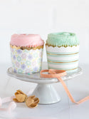 Mint and Gold Polka Dot Plates 