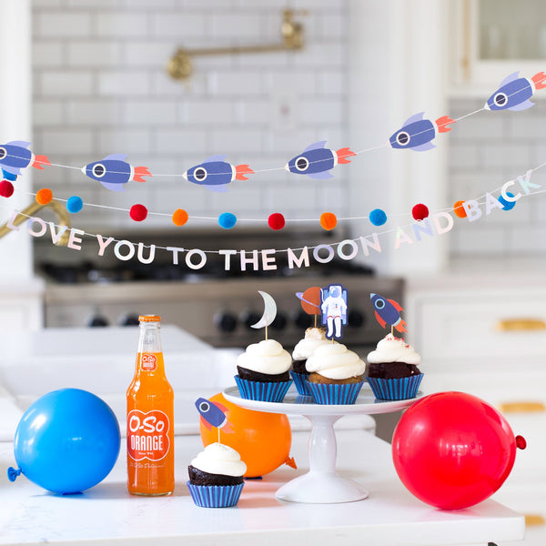 Blue Party Fan Set 