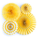 Yellow Party Fan Set 