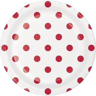 Red Polka Dot Small Plates 