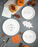 Gather Together Plates / Harvest Plates / Thanksgiving Paper Plate / Friendsgiving Plates / Give Thanks Plates / Grateful