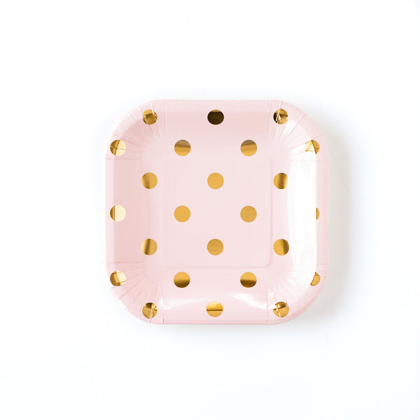 Pink Polka Dot Paper Plates 