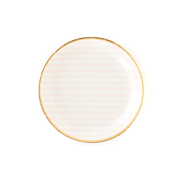 Pink Striped Plate 
