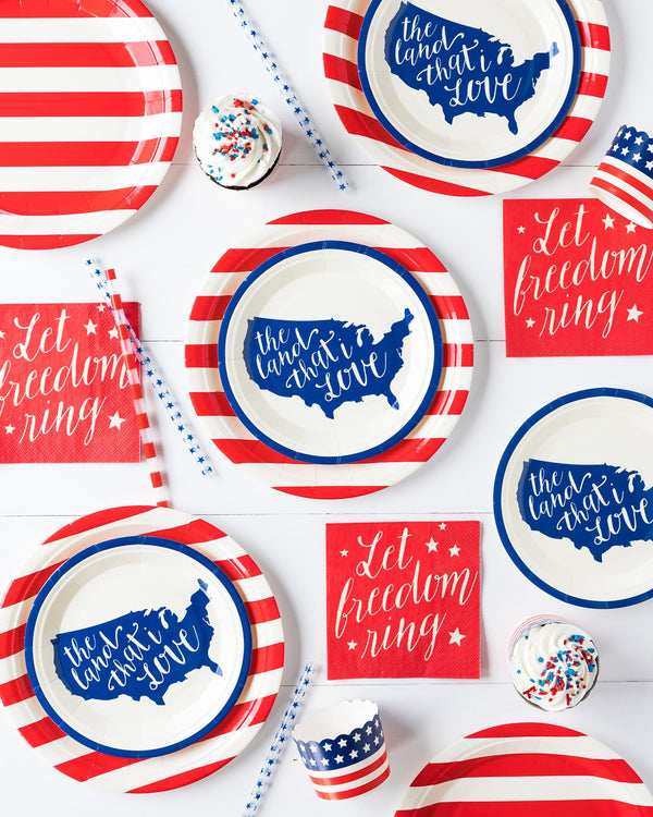 Red, White, and Blue Party Fan Set / 4th of July Party Decor / Patriotic Party Fans / Memorial Day Decor / American Flag Decor
