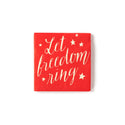 Let Freedom Ring / Red and White Dessert Napkins / Party Napkins / Memorial Day / 4th of July / Independence Day / Stars and Stripes