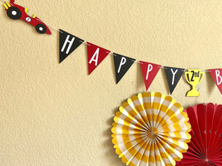 Happy Birthday Race Car Banner / Race Cars Party Banner / Race Track Birthday Banner / Race Car Birthday / Cars birthday / Race Car Banner