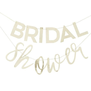 Bridal Shower Gold Banner 