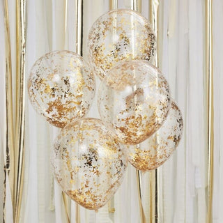 Gold Confetti Balloon / Birthday Confetti Balloon / Bridal Confetti Balloon / Oh Baby Shower Decor / Baby Shower Balloon