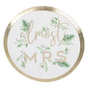 Almost Mrs Plates / Almost Mrs Floral Dinner Plates / Bachelorette Party Plates / Hen Party / Gold Foil Paper Plates / Bridal Shower Plates