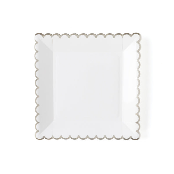 White and Silver Small Plates 