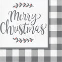 Gray Buffalo Plaid Napkins 