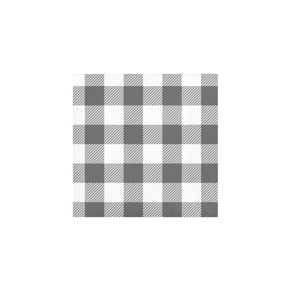 Gray Buffalo Plaid Dessert Plates 
