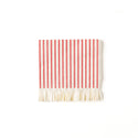 Red Stripe Fringe Napkins / Red Pinstripe Napkin / Red Fringe Napkins / Holiday Napkins / Christmas Paper Napkin / Christmas Party Napkin