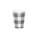 Gray Buffalo Plaid Dessert Plates 