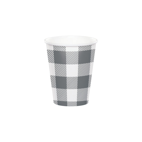 Gray Buffalo Plaid Dessert Plates 