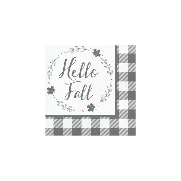 Gray Buffalo Plaid Napkins 