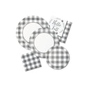 Gray Buffalo Plaid Napkins 