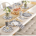 Gray Buffalo Plaid Platter 