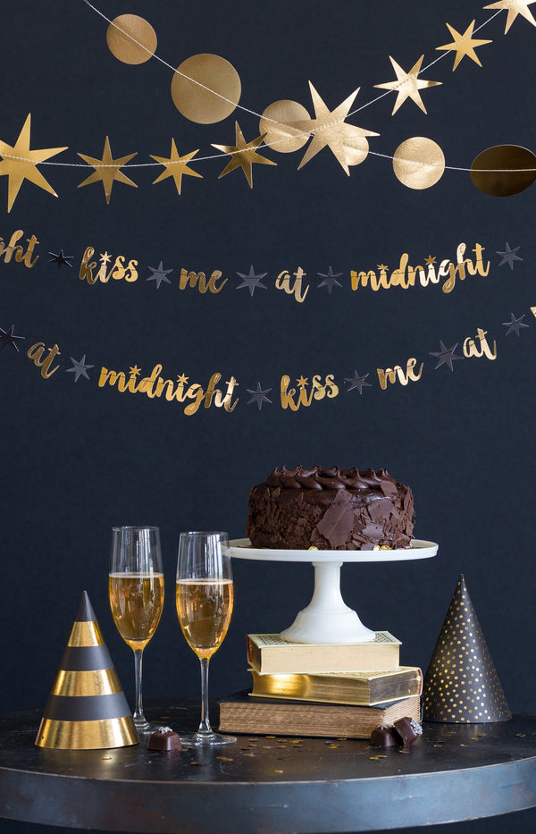 Gold Foil Happy New Year Plate 