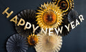 Gold Foil Happy New Year Plate 