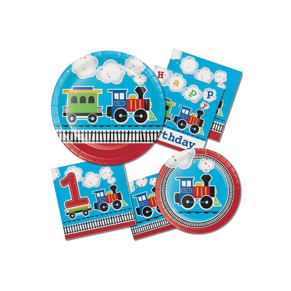 Train Birthday Dessert Plates 