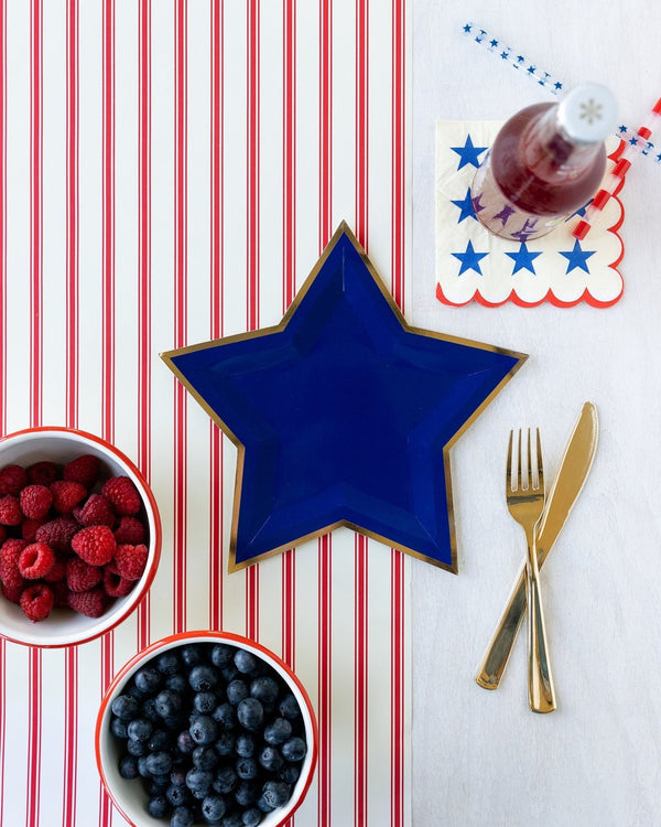 Red White and Blue Napkin / Red and White Small Napkins / Party Napkins / Memorial Day / 4th of July / Independence Day / Stars and Stripes