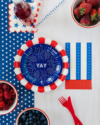 Star and Stripe Napkin / Red White and Blue Large Napkins / Party Napkins/ Memorial Day / 4th of July / Independence Day / Stars and Stripes