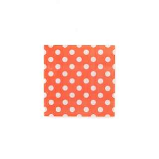 Coral and Blush Polka Dot Small Napkin 